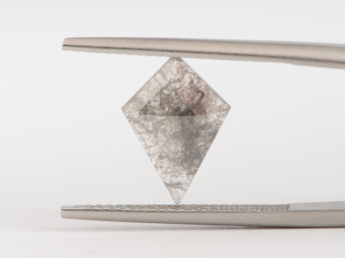 1.5ct Kite Shape Salt and Pepper Diamond, 13.1*9.2*1.8mm, SPG242 Aurora Designer