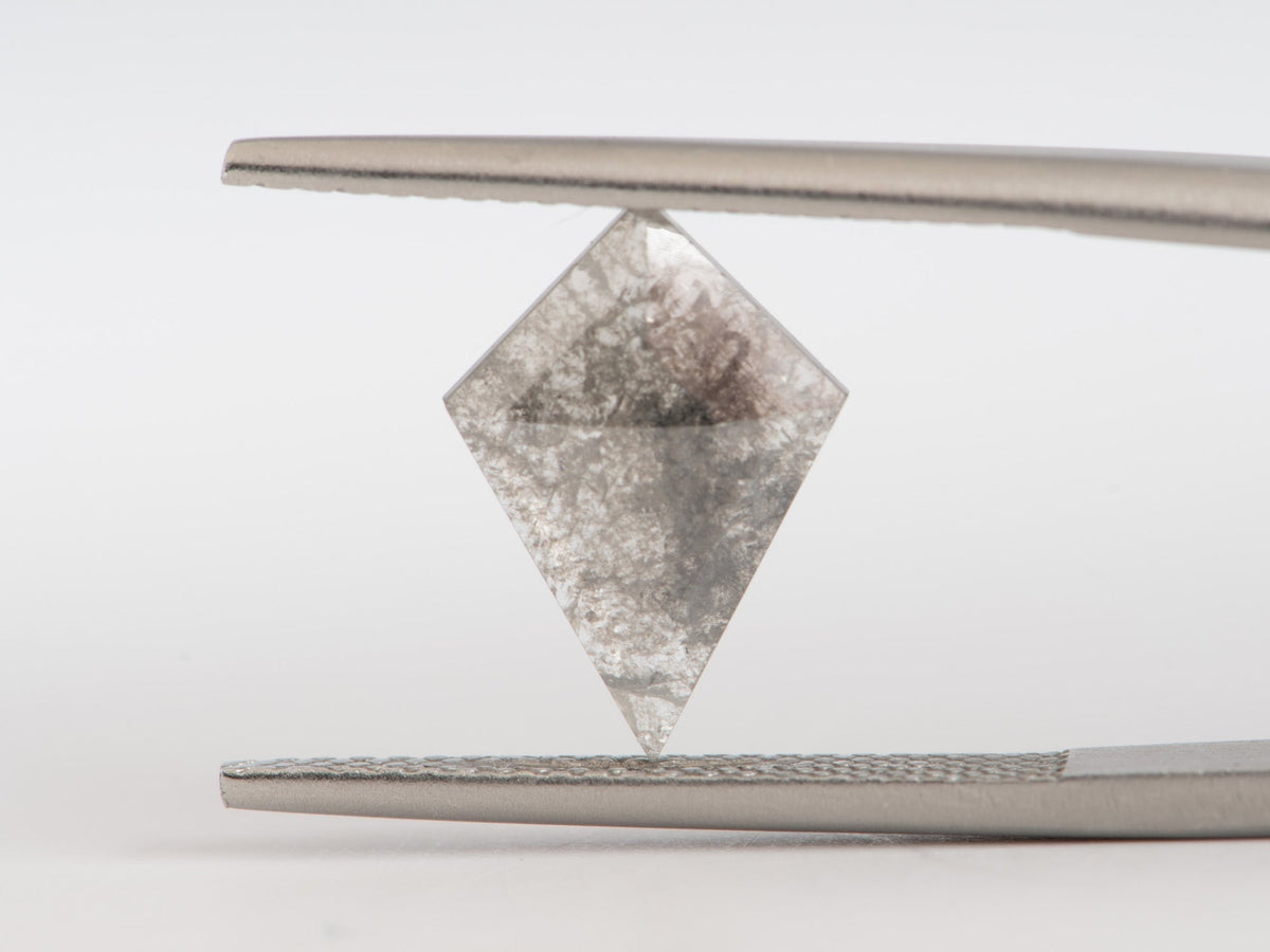 1.5ct Kite Shape Salt and Pepper Diamond, 13.1*9.2*1.8mm, SPG242 Aurora Designer
