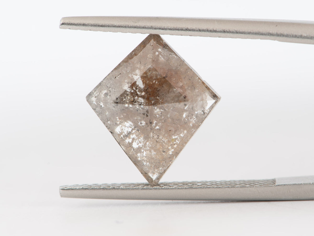 3.07ct Kite Shape Salt and Pepper Diamond, 13.9*12.0*2.8mm SPG60 Aurora Designer
