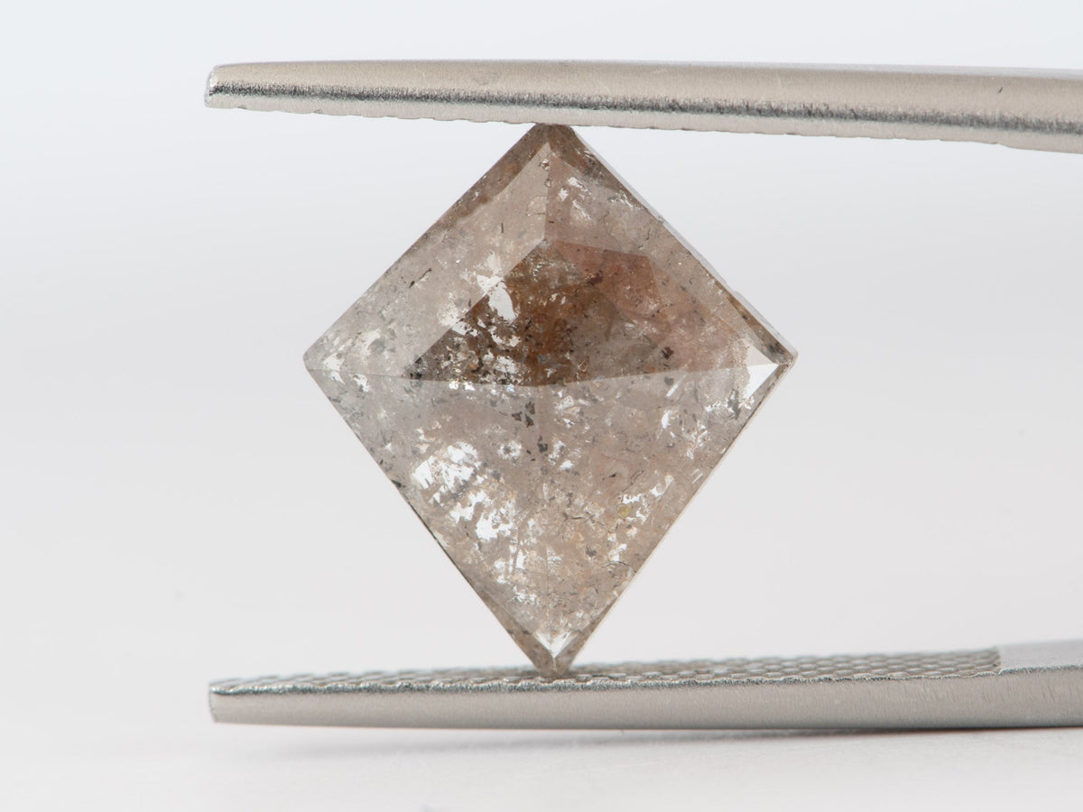 3.07ct Kite Shape Salt and Pepper Diamond, 13.9*12.0*2.8mm SPG60 Aurora Designer