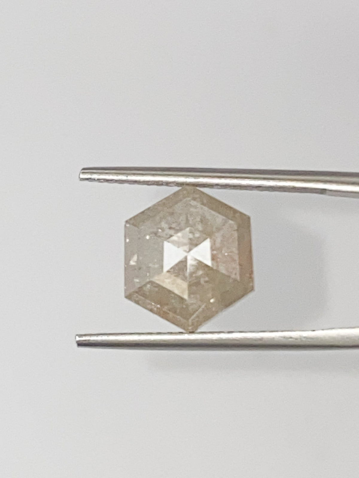 4.93ct Hexagon Shape Salt and Pepper Diamond, 11.6*10.3*5.3mm SPH14 Aurora Designer