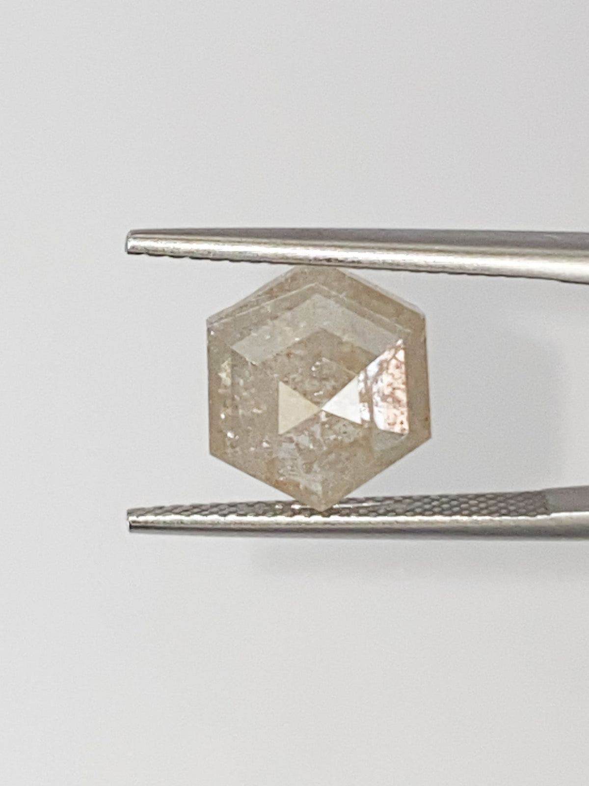 4.93ct Hexagon Shape Salt and Pepper Diamond, 11.6*10.3*5.3mm SPH14 Aurora Designer