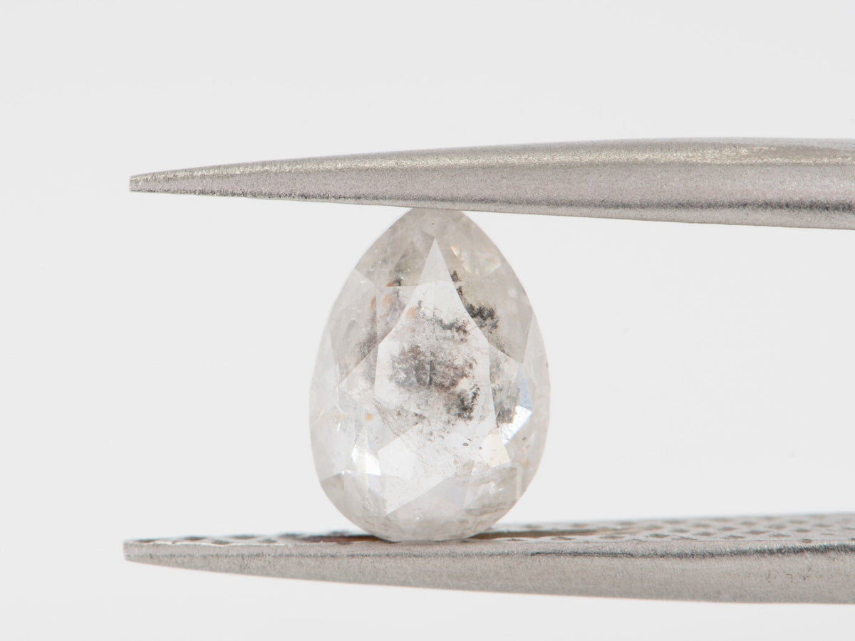 1.03ct Pear Shape Salt and Pepper Rose Cut Diamond, 8.3*5.6*2.6mm SPP90 Aurora Designer