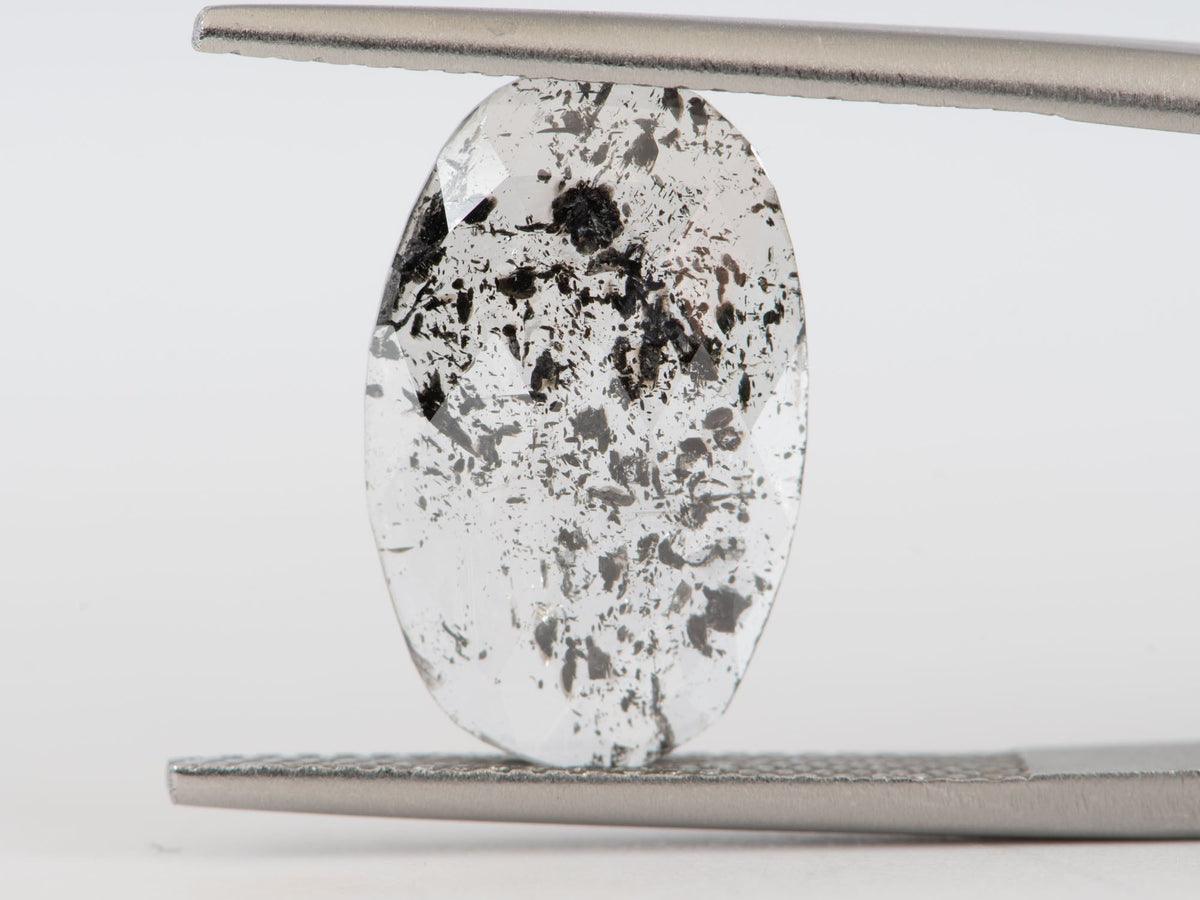 2.69ct Salt and Pepper Rosecut Diamond, 15.4*9.9*1.8mm SPS70 Aurora Designer