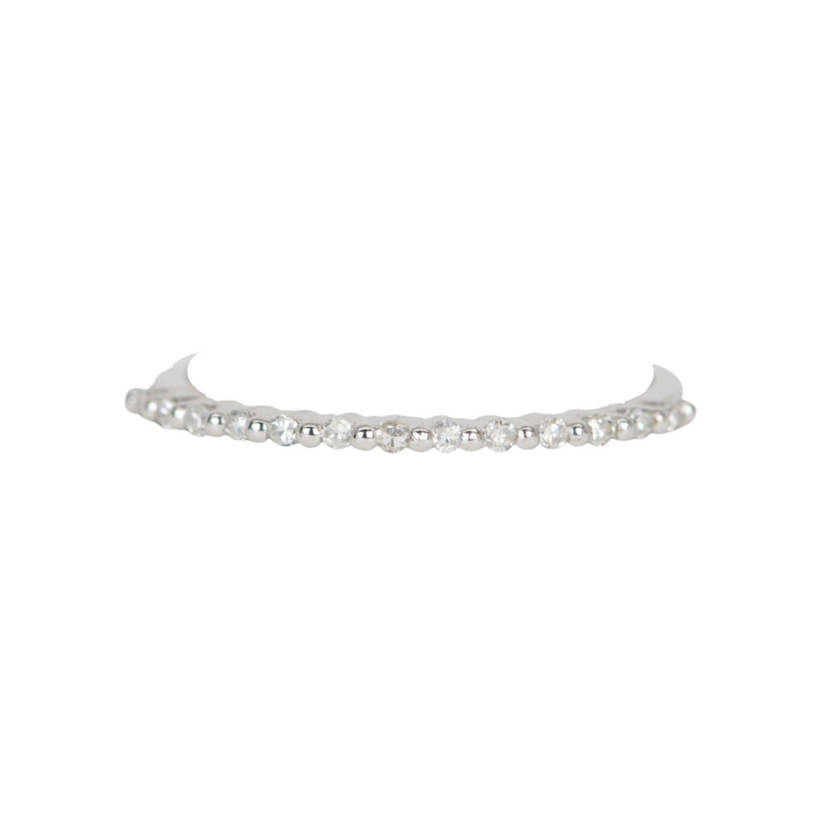 1mm Diamond Ring Bubble and Breathe 14K White Gold T039 Aurora Designer