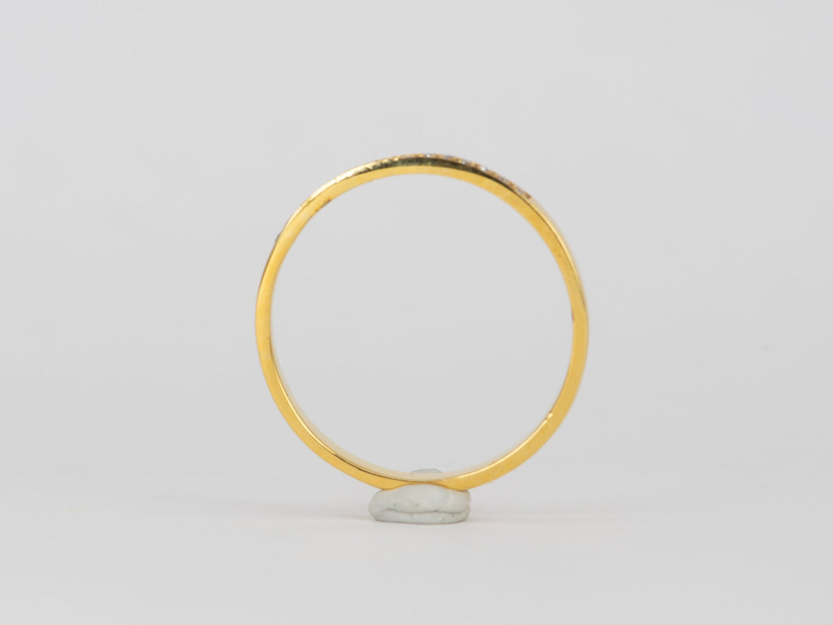 Dainty Diamond Beaded Set Stacking Band 18K Gold T042 Aurora Designer