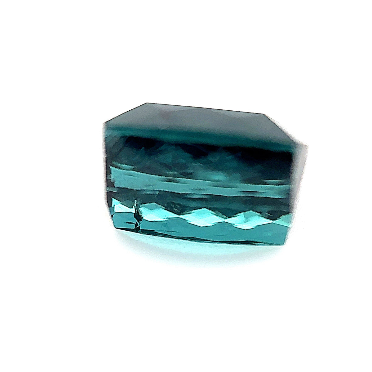 3.9ct Rectangle Shape Indicolite Tourmaline 9.3*8.2*5.9mm TL19 Aurora Designer
