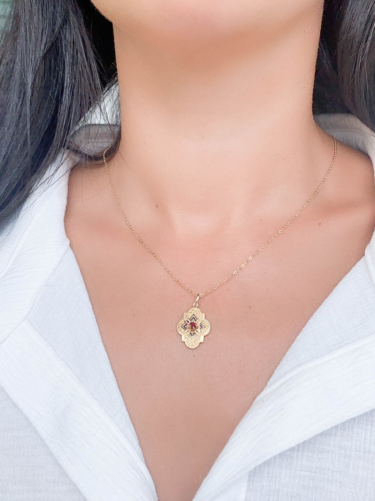 Vintage Victorian Jewelry Conversion to Pendant Charm 14K Gold V1097 Aurora Designer