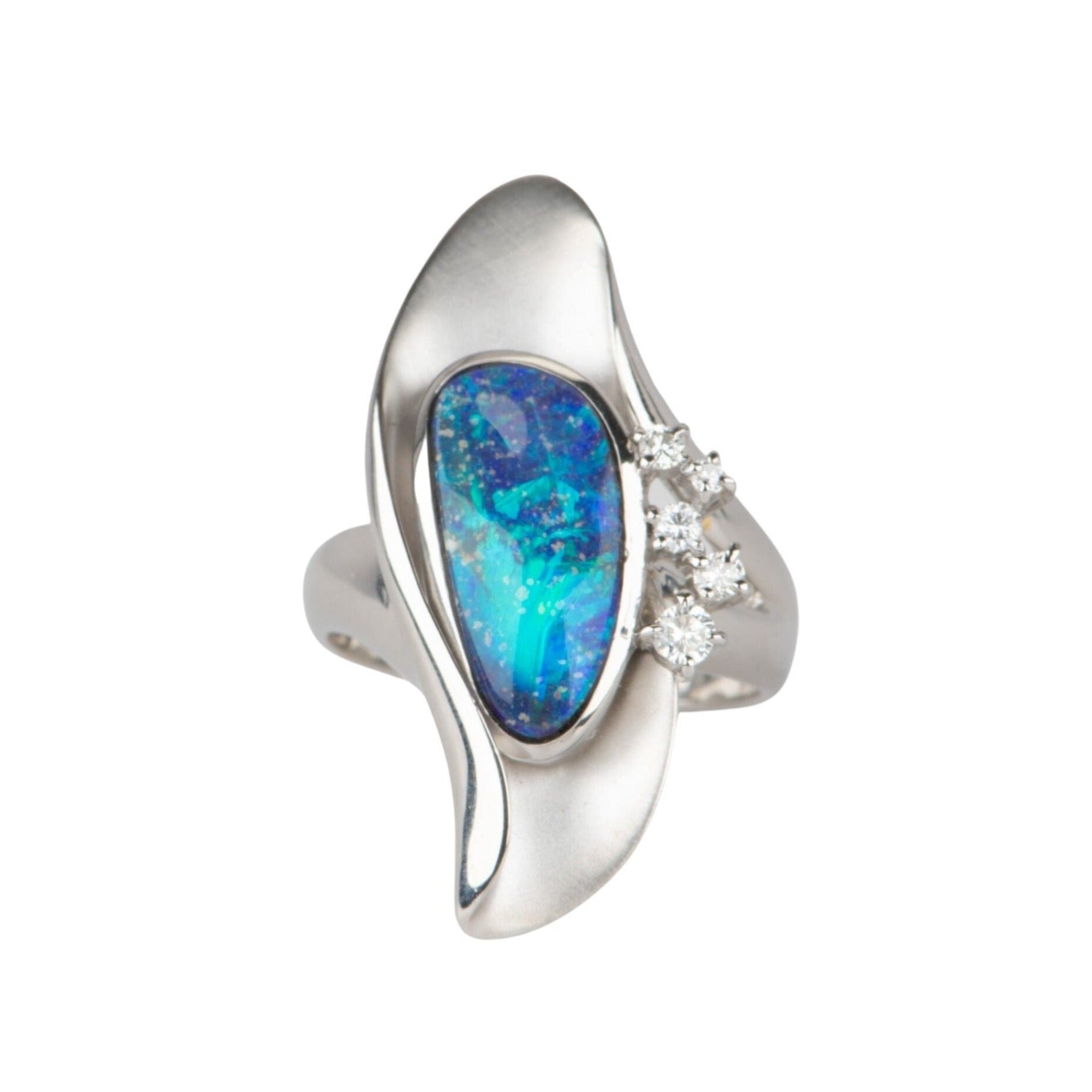 Ocean blue opal ring hotsell