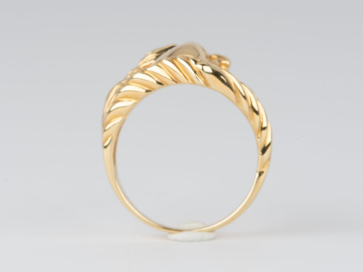 18K Gold Flowing Hair Mermaid with Diamond Ring V1108 Aurora Designer