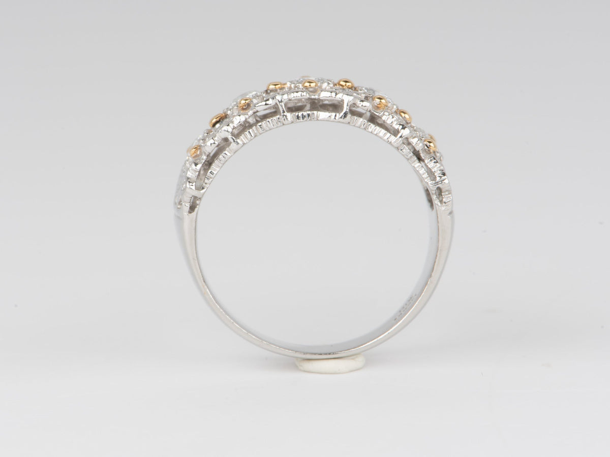 13mm Wide Band with Celestial Design Diamonds V1110 Aurora Designer