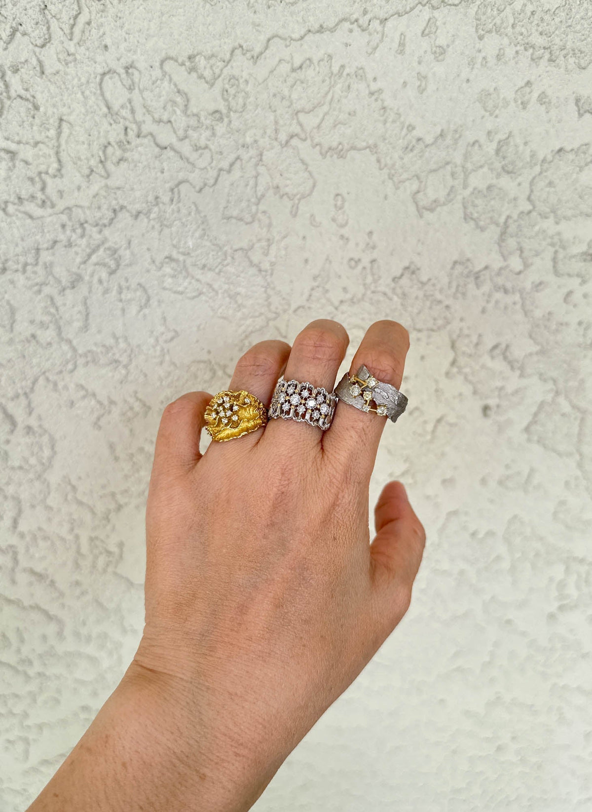 13mm Wide Band with Celestial Design Diamonds V1110 Aurora Designer