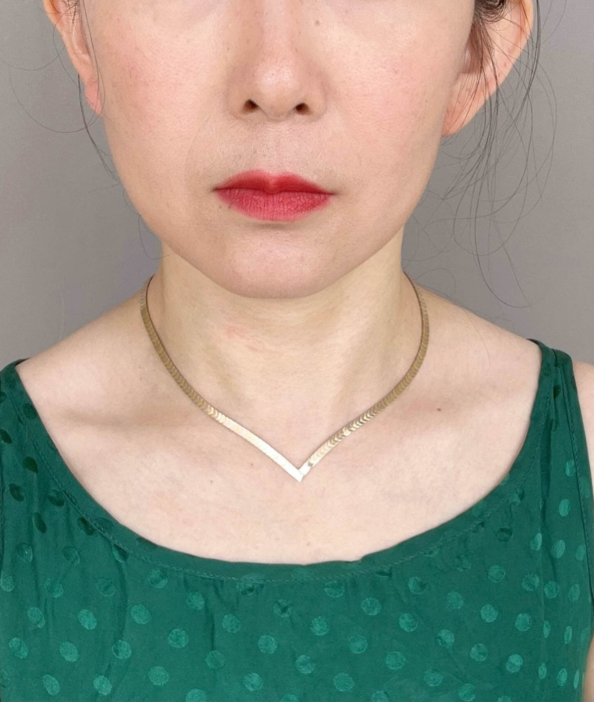 14K Gold Tri Color Chevron Necklace 21g Italy Herringbone Collar Choker V1139 Aurora Designer