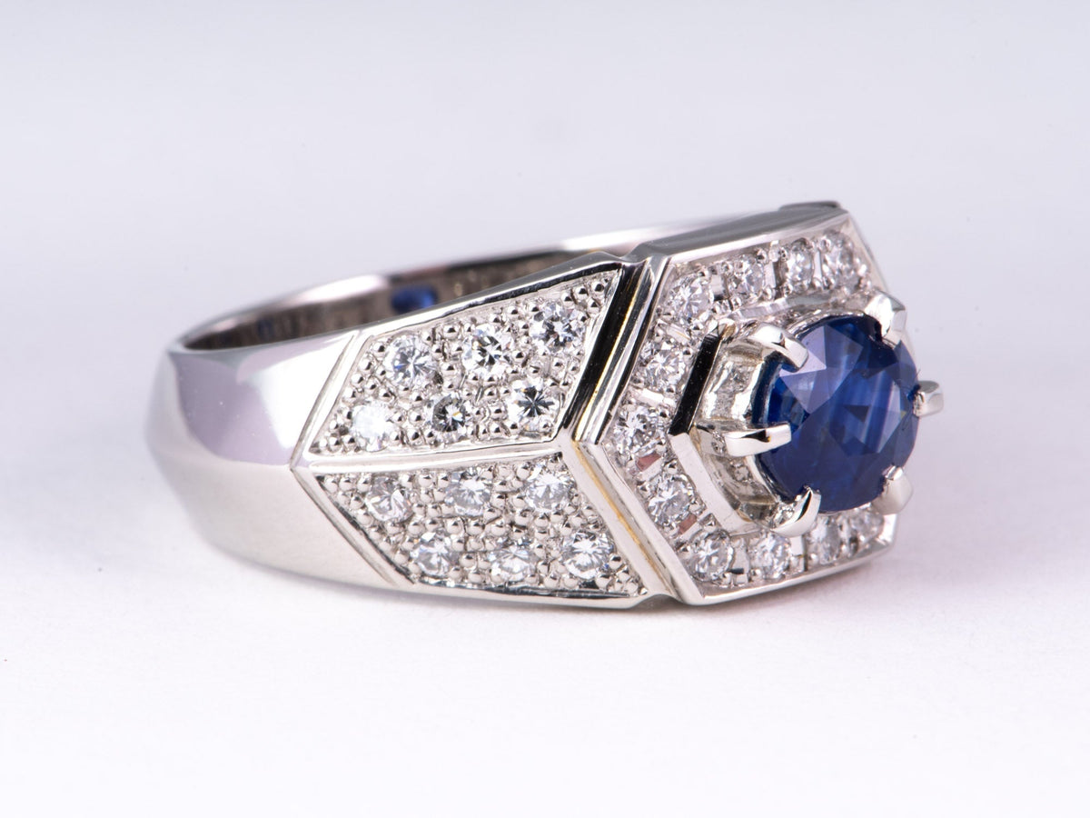 11.15g Platinum Sapphire Ring 1.33ct Sapphire, 0.69ct Diamond V1163 Aurora Designer