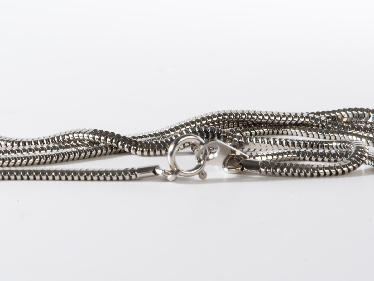 Heavy Platinum Snake Chain Necklace 19.5" Slinky Shiny 12g+ V1169 Aurora Designer