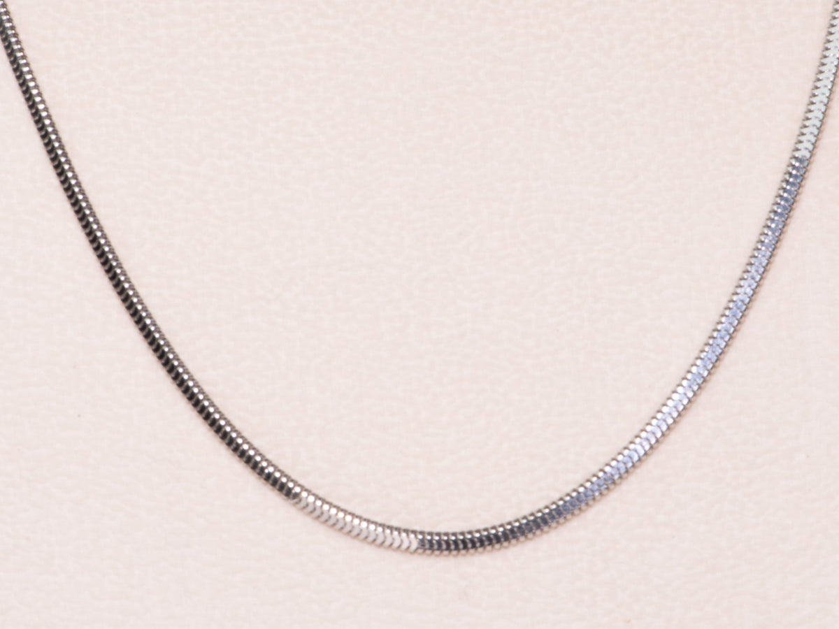 Heavy Platinum Snake Chain Necklace 19.5" Slinky Shiny 12g+ V1169 Aurora Designer