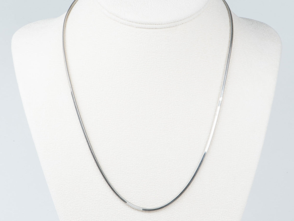 Heavy Platinum Snake Chain Necklace 19.5" Slinky Shiny 12g+ V1169 Aurora Designer