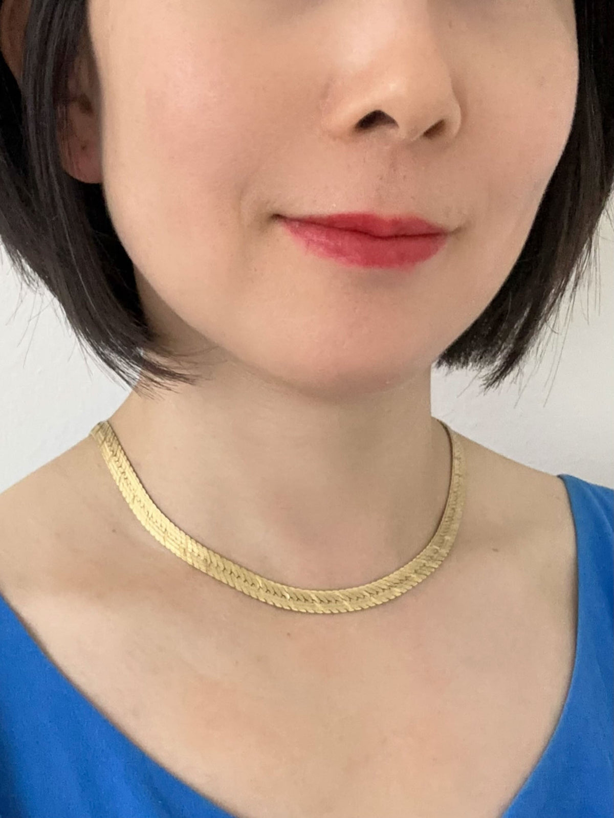 Heavy 14K Gold Fancy Herringbone Necklace Reversible Italy Jewelry 17.75" 27g V1190 Aurora Designer