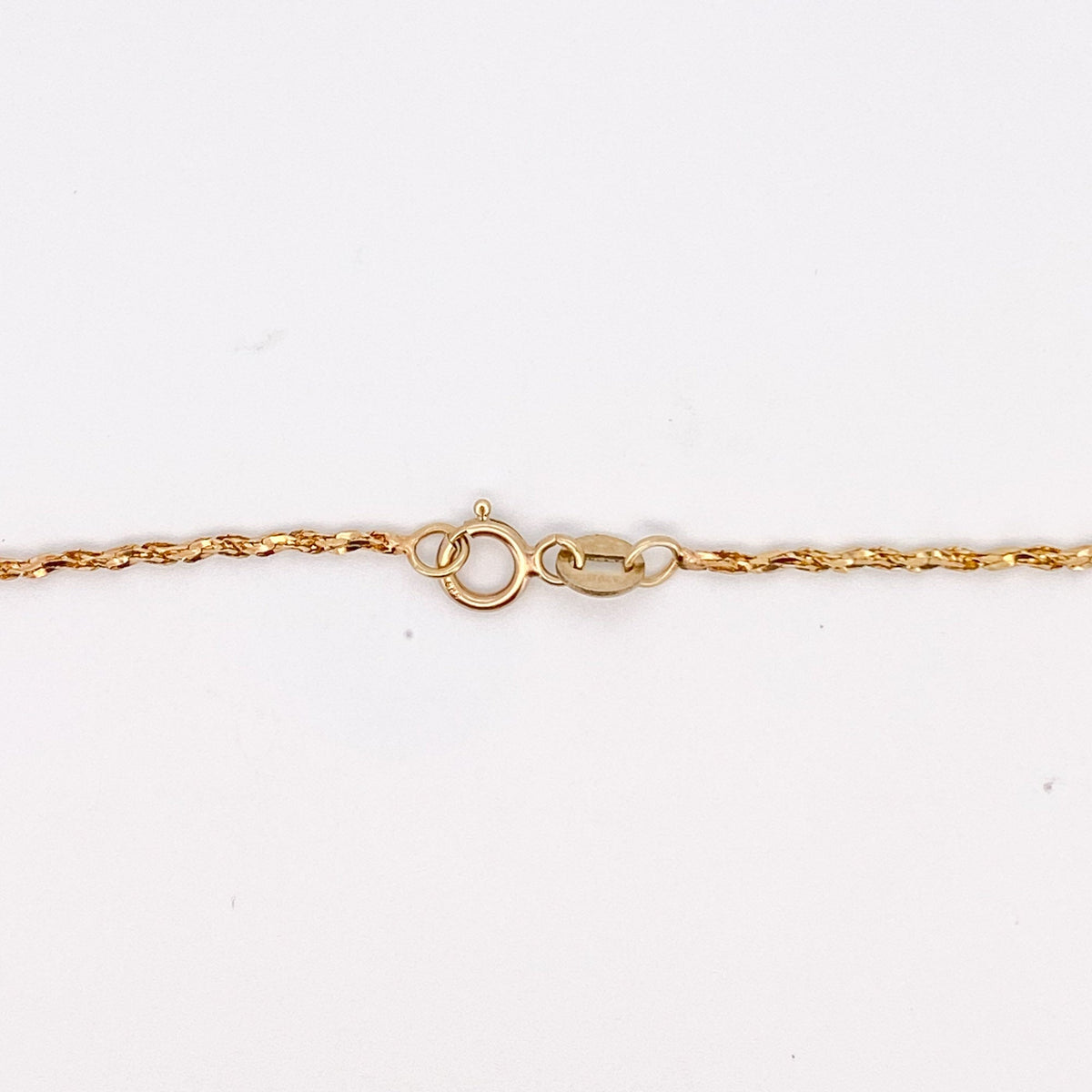 14K Gold 1.3mm Wide Specialty Chain Necklace 20" Twisting Tinsel Chain Sparkly V1193 Aurora Designer