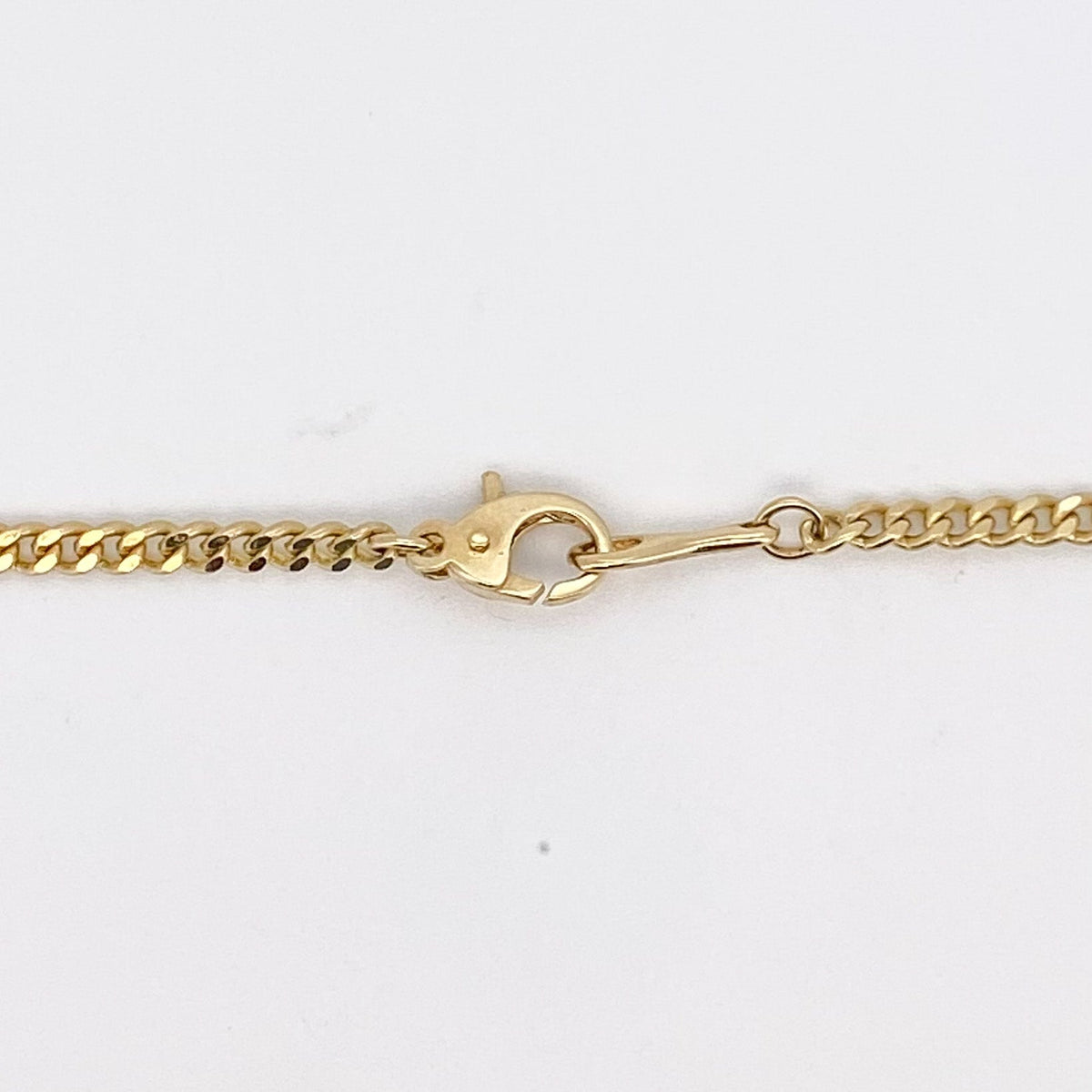 14K Gold 2.1mm Wide Flat Curb Chain Necklace 16" Heavy 5g+ V1198 Aurora Designer