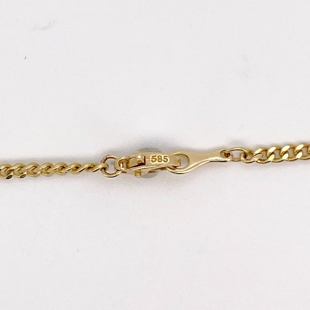 14K Gold 2.1mm Wide Flat Curb Chain Necklace 16" Heavy 5g+ V1198 Aurora Designer