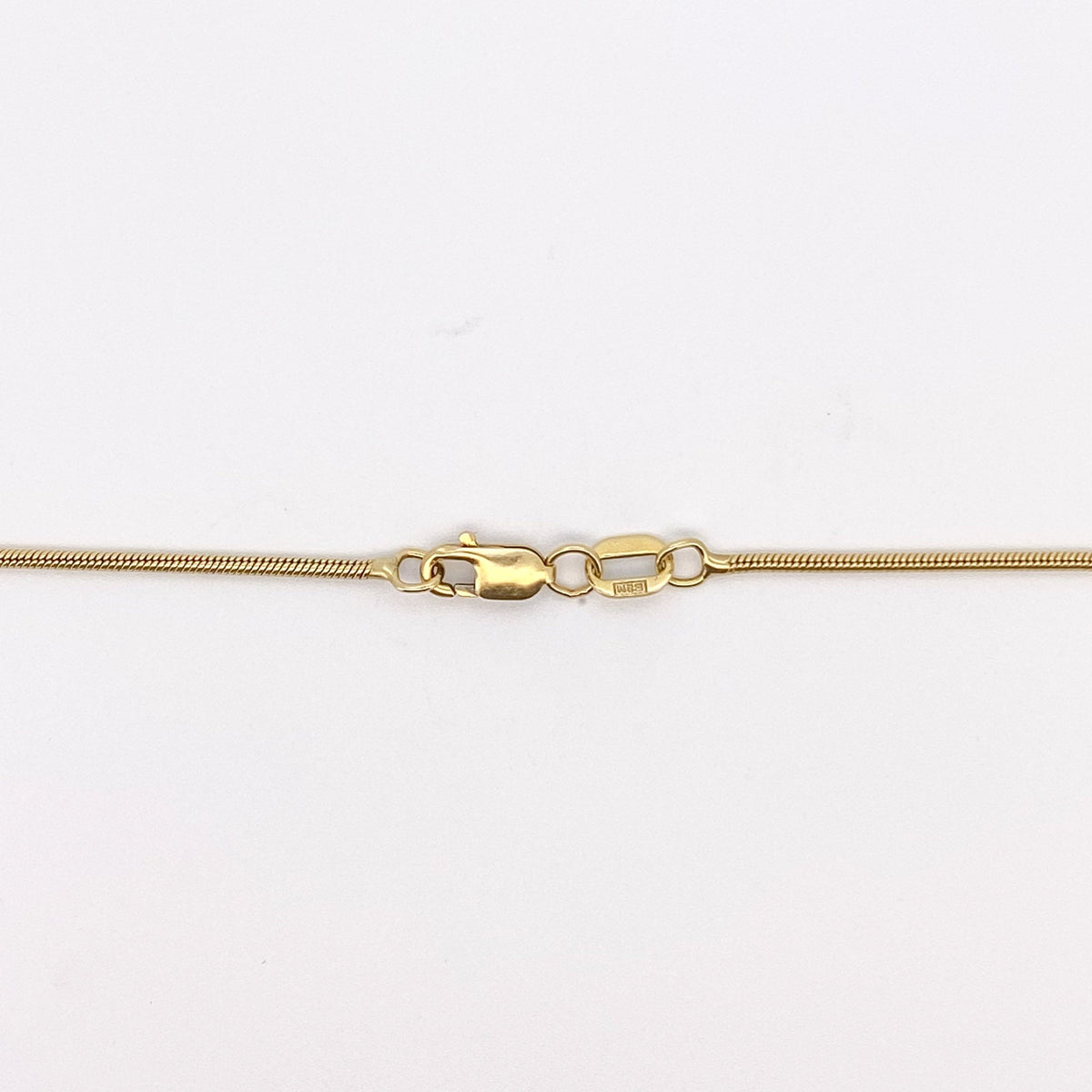 14K Gold Vintage 1.1mm Wide Snake Chain Necklace 19" Heavy 5g+ Stamped Italy Slinky Shiny Great Movement Aurora Designer