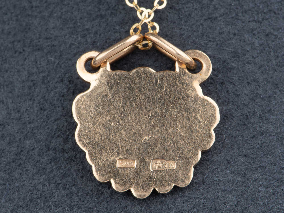 14K Gold Vintage Soviet Russia Lion Head Pendant Heavy 5.7g Unique Animal Jewelry Double Bale V1224 Aurora Designer