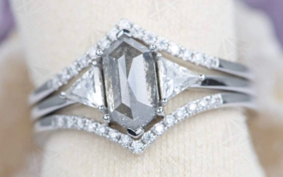 Custom Listing for Meghan*** 14K White Gold Wedding Bands Aurora Designer