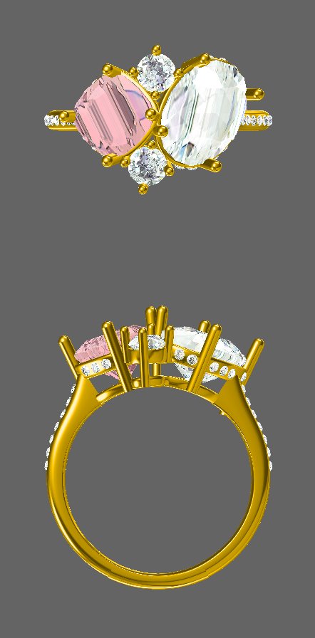 Custom Listing for Sasha F*** Custom Cluster Ring 14K White Gold Aurora Designer