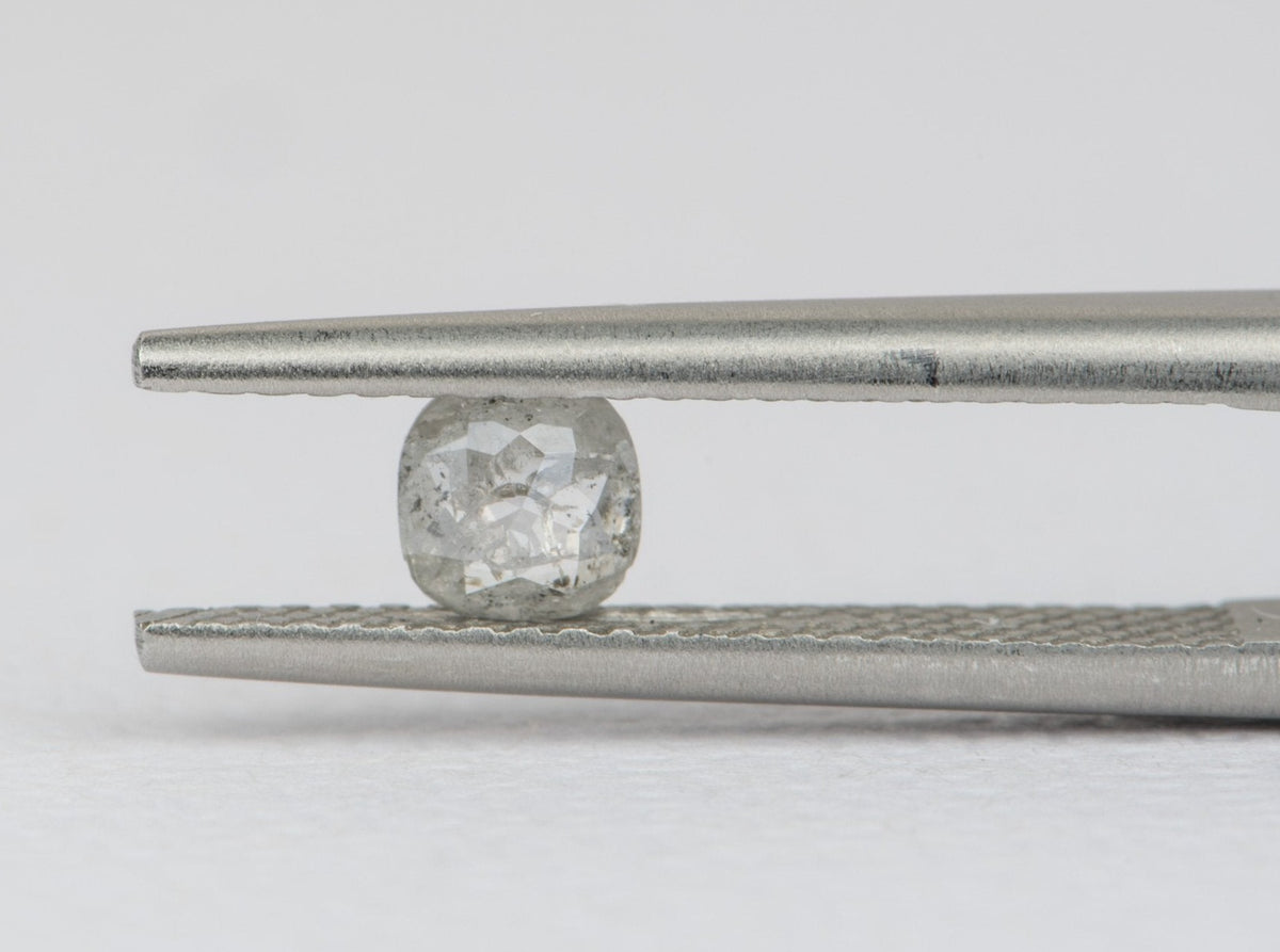 0.24ct Oval Shape Salt and Pepper Rosecut Diamond, 4.2*4.2*1.5mm SPS12
