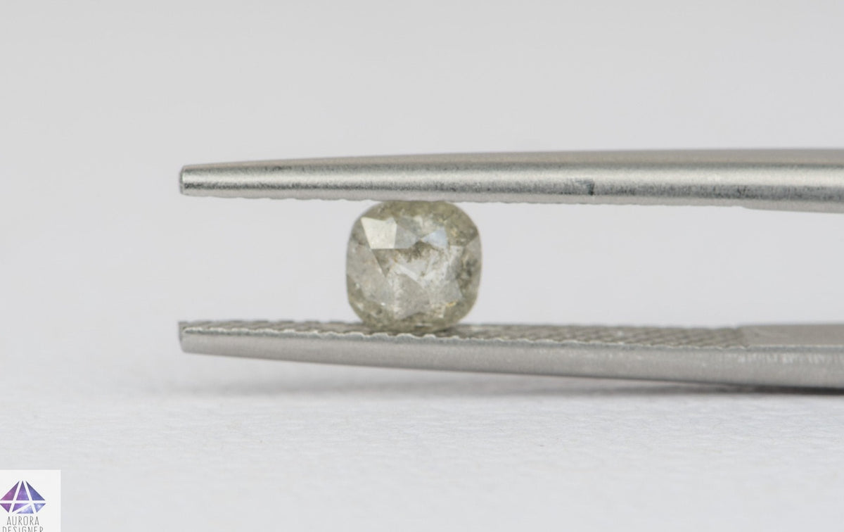 0.41ct Oval Shape Salt and Pepper Rosecut Diamond, 4.6*4.6*2.0mm SPS11