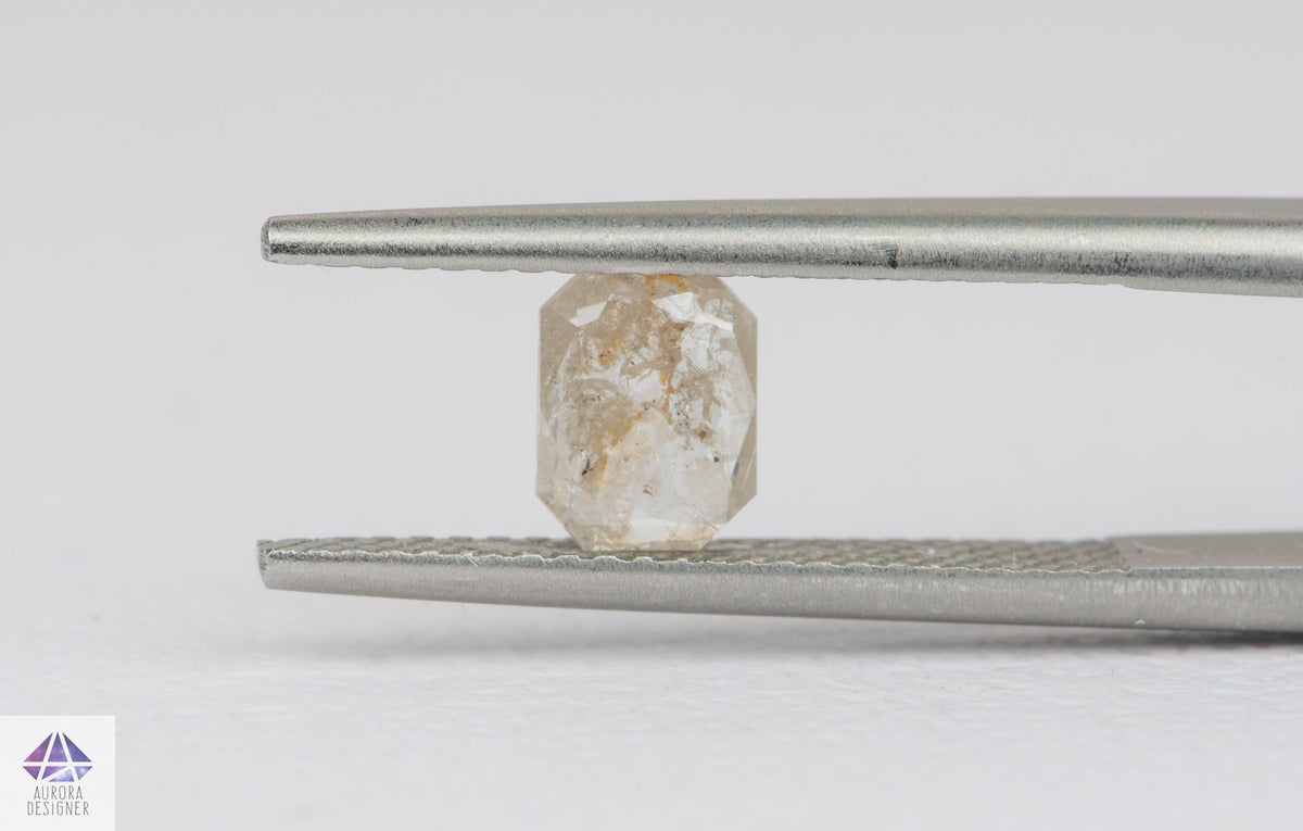 0.48ct Salt and Pepper Rosecut Diamond, 6.4*4.8*1.4mm SPS33