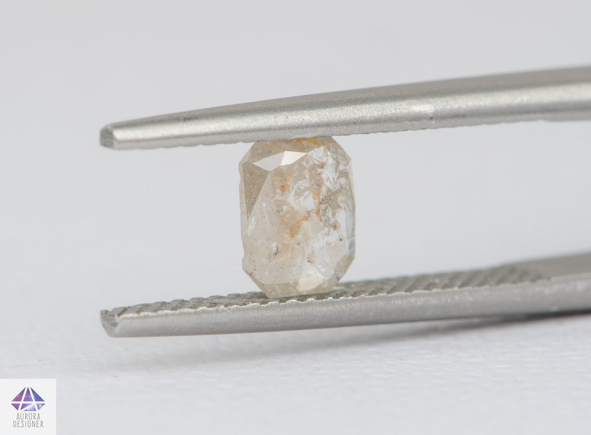 0.48ct Salt and Pepper Rosecut Diamond, 6.4*4.8*1.4mm SPS33
