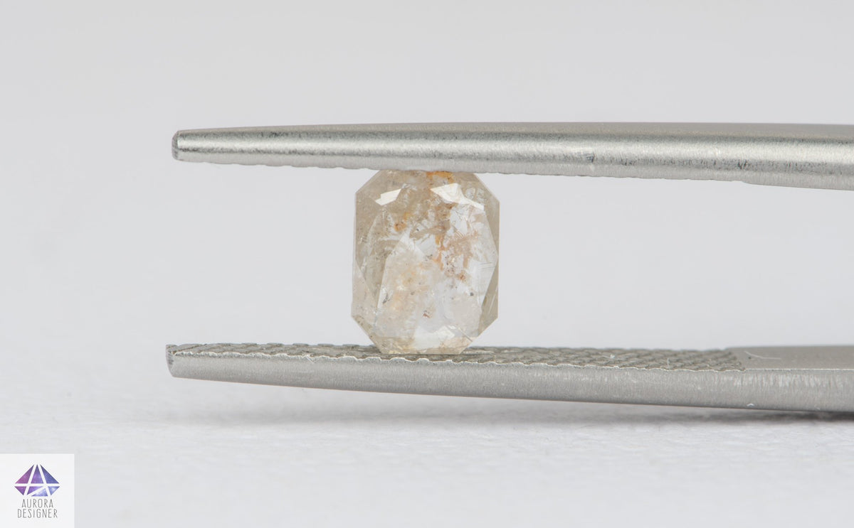 0.48ct Salt and Pepper Rosecut Diamond, 6.4*4.8*1.4mm SPS33