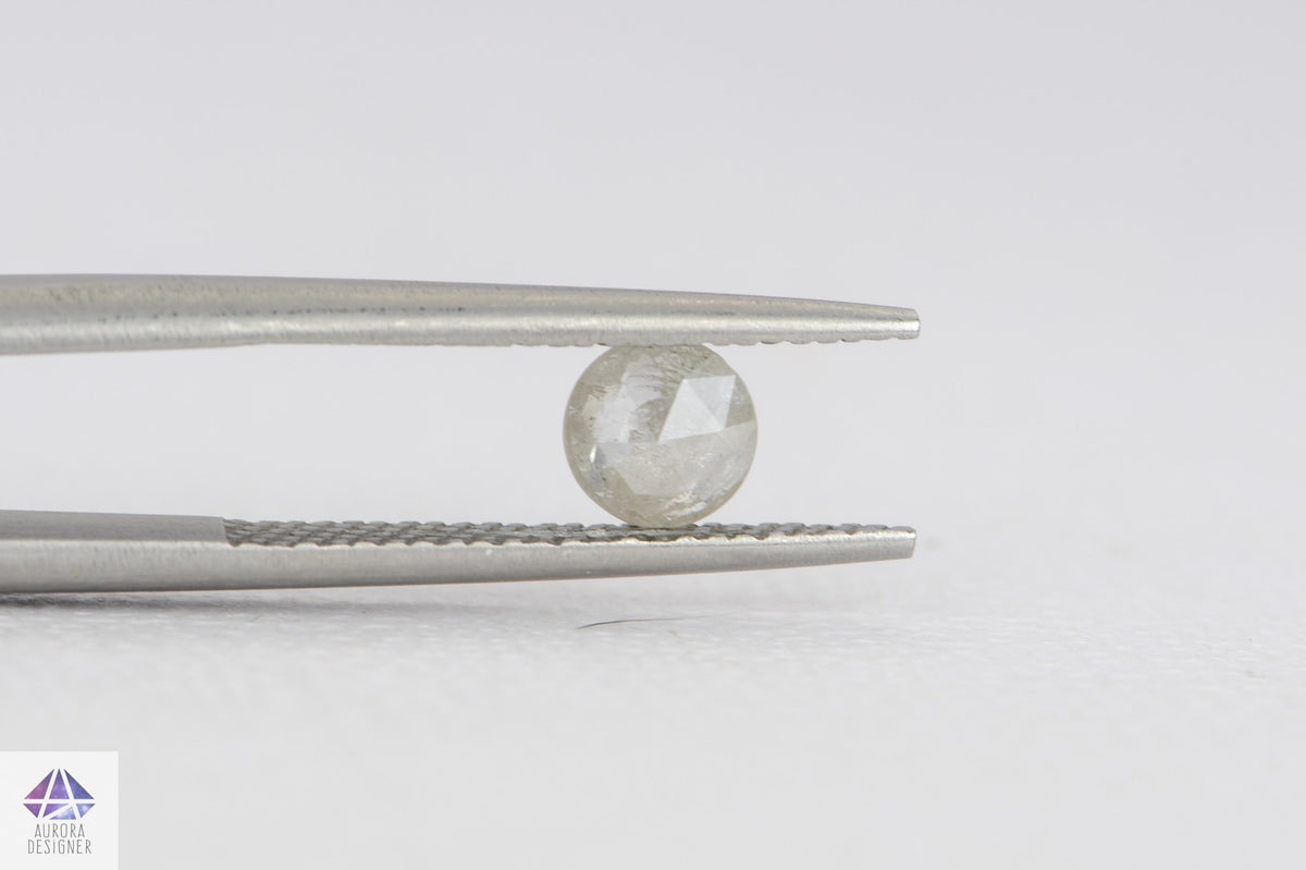 0.56ct Round Shape Salt and Pepper Rose Cut Diamond, 5.3*2.3mm SPR18