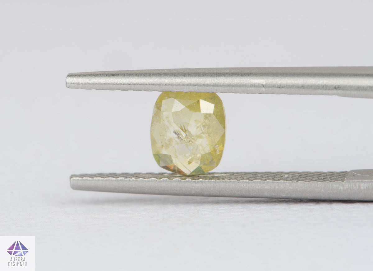 0.57ct Oval Shape Salt and Pepper Rosecut Diamond, 6.2*5.1*1.9mm SPS10