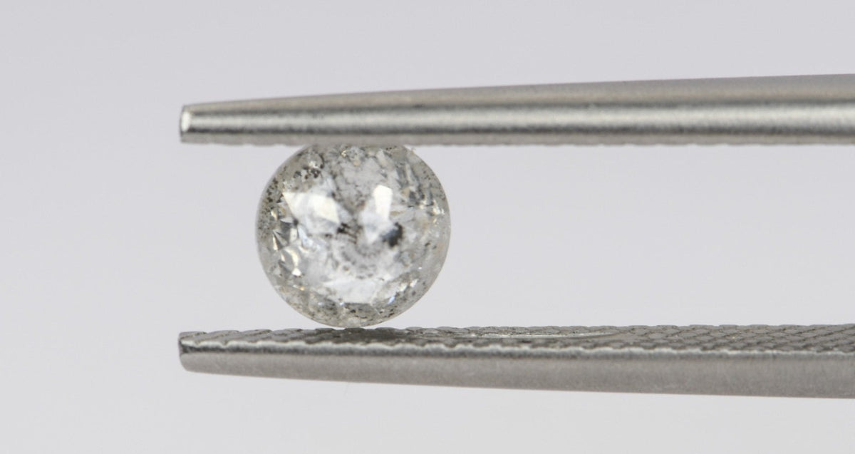 0.57ct Round Shape Salt and Pepper Rose Cut Diamond, 5.5*2.4mm SPR37