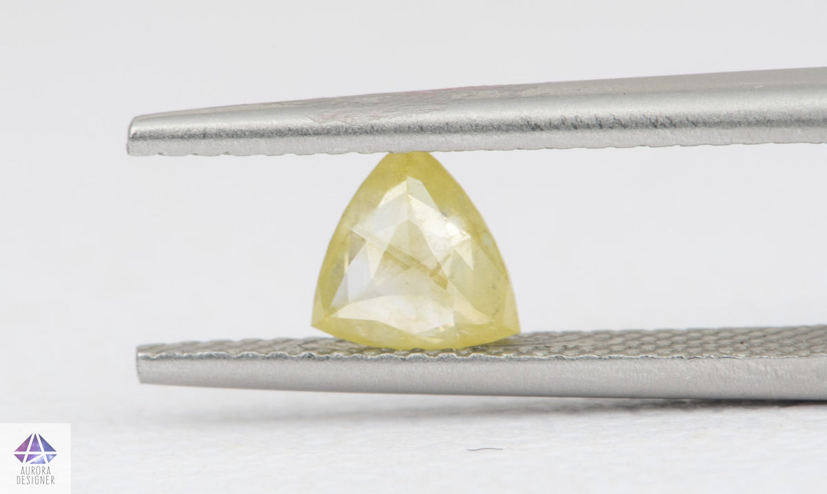0.64ct Triangle Shape Salt and Pepper Rose Cut Diamond, 6.3*5.7*2.5mm SPT08