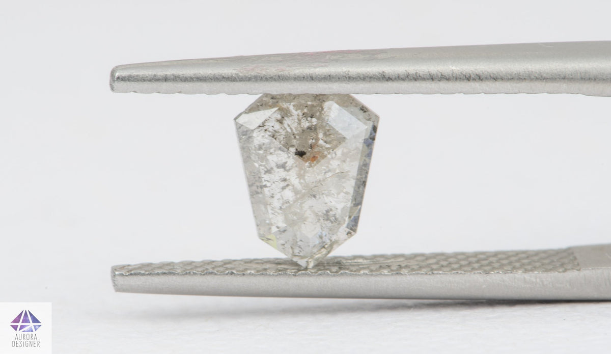 0.65ct Shield Shape Salt and Pepper Diamond, 7.8*6.0*1.6mm SPG43