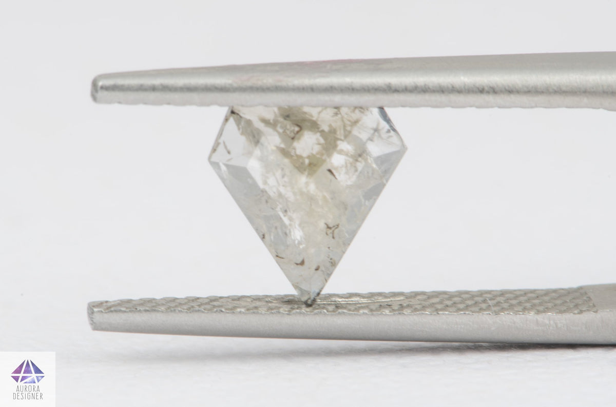 0.66ct Shield Shape Salt and Pepper Diamond, 8.2*7.6mm SPG15