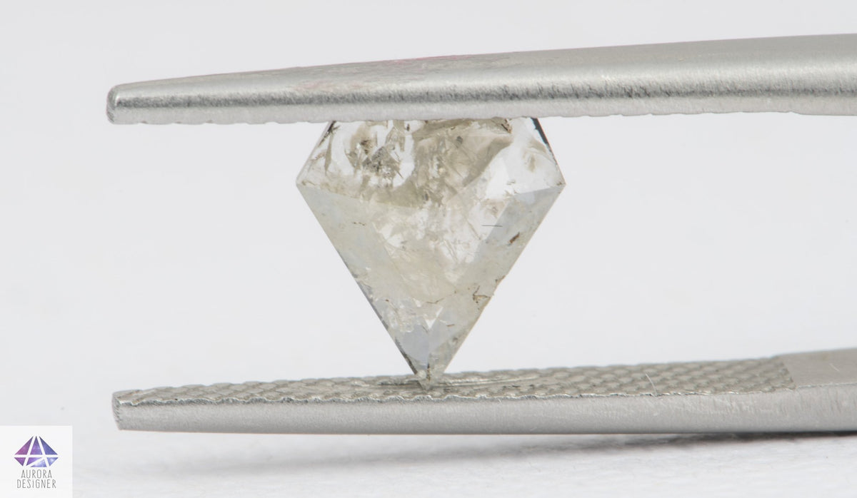 0.75ct Shield Shape Salt and Pepper Diamond, 8.5*7.6mm SPG16