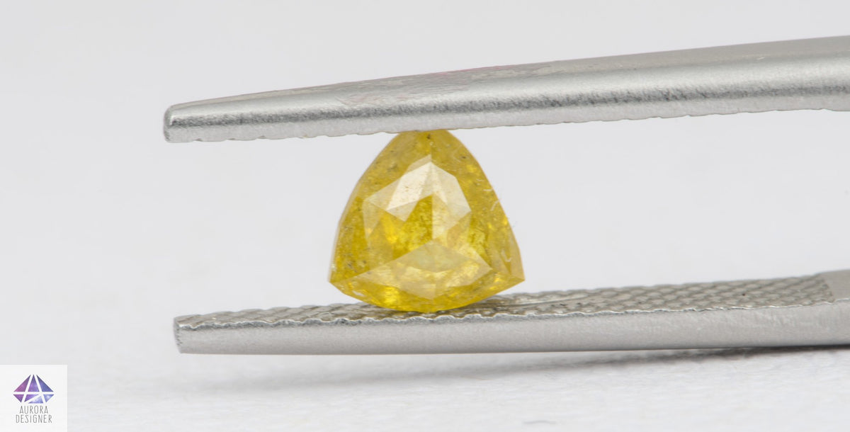 0.76ct Triangle Shape Salt and Pepper Rose Cut Diamond, 5.8*5.8*3.1mm SPT09