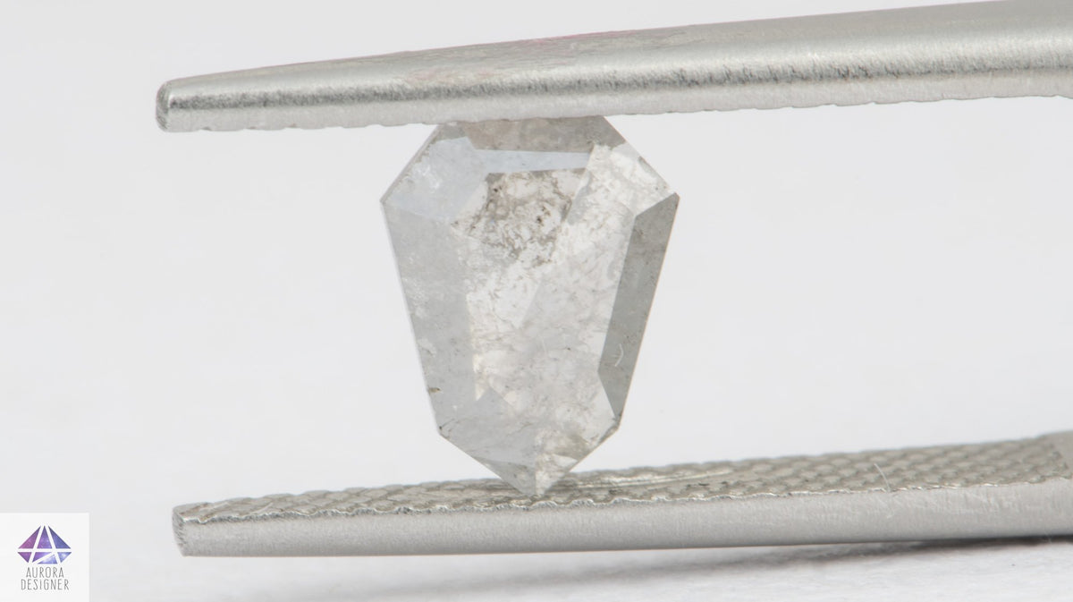 0.84ct Shield Shape Salt and Pepper Diamond, 8.7*6.5mm SPG07