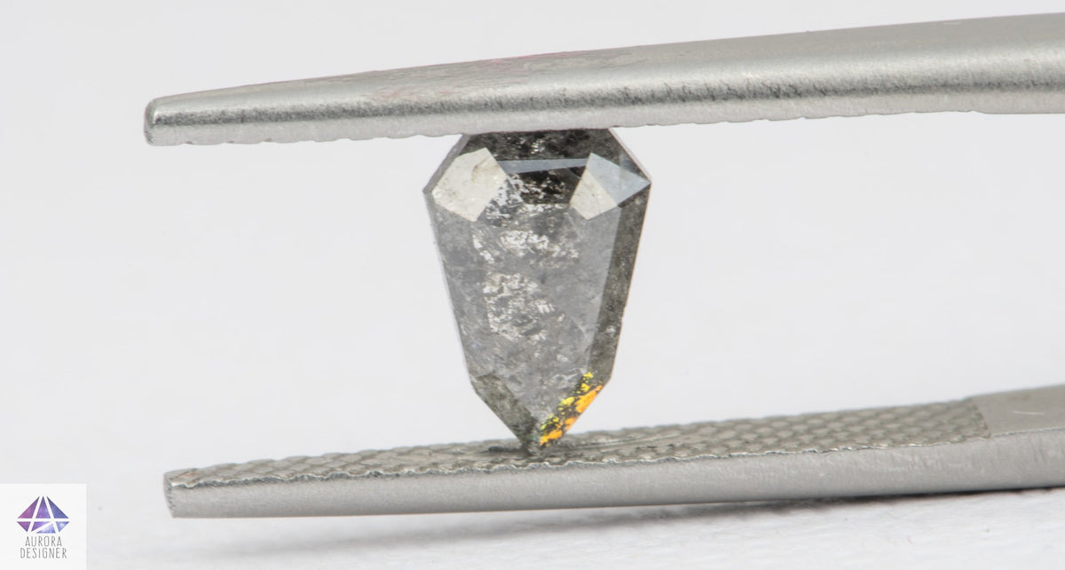 0.85ct Shield Shape Salt and Pepper Diamond, 8.2*5.3*2.3mm SPG73