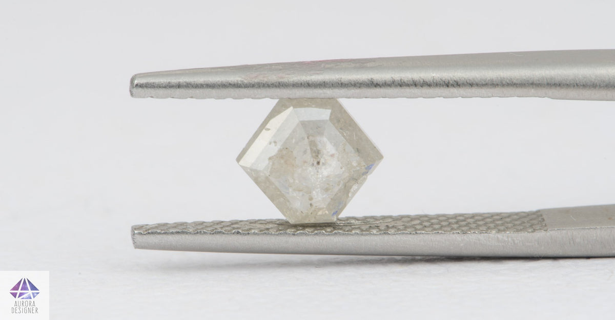 0.89ct Hexagon Shape Salt and Pepper Diamond, 6.9*6.3*2.9mm SPG36