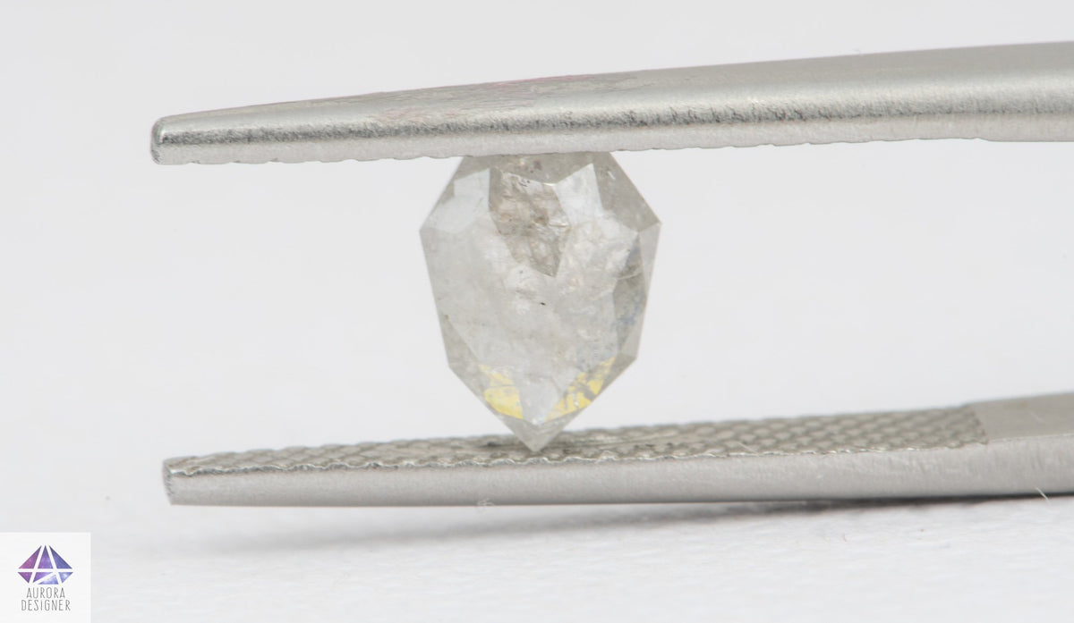 0.92ct Shield Shape Salt and Pepper Diamond, 7.6*5.7*2.5mm SPG44