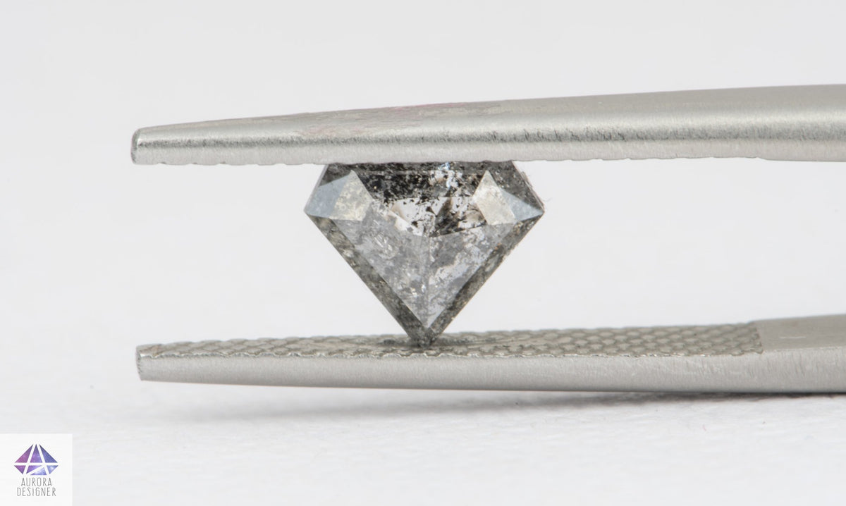 0.93ct Shield Shape Salt and Pepper Diamond, 7.5*6.7*2.7mm SPG86