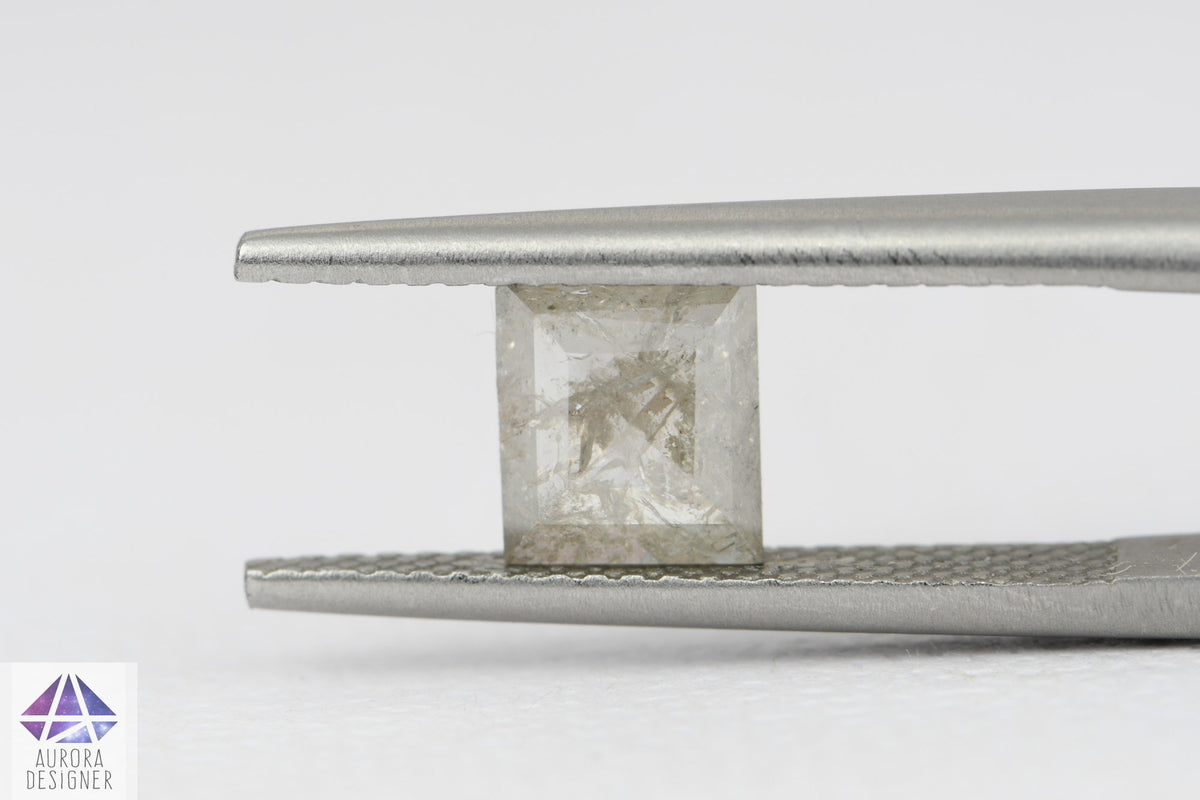 0.95ct Geometric Shape Salt and Pepper Diamond, 6.5*5.7*2.5mm SPG78