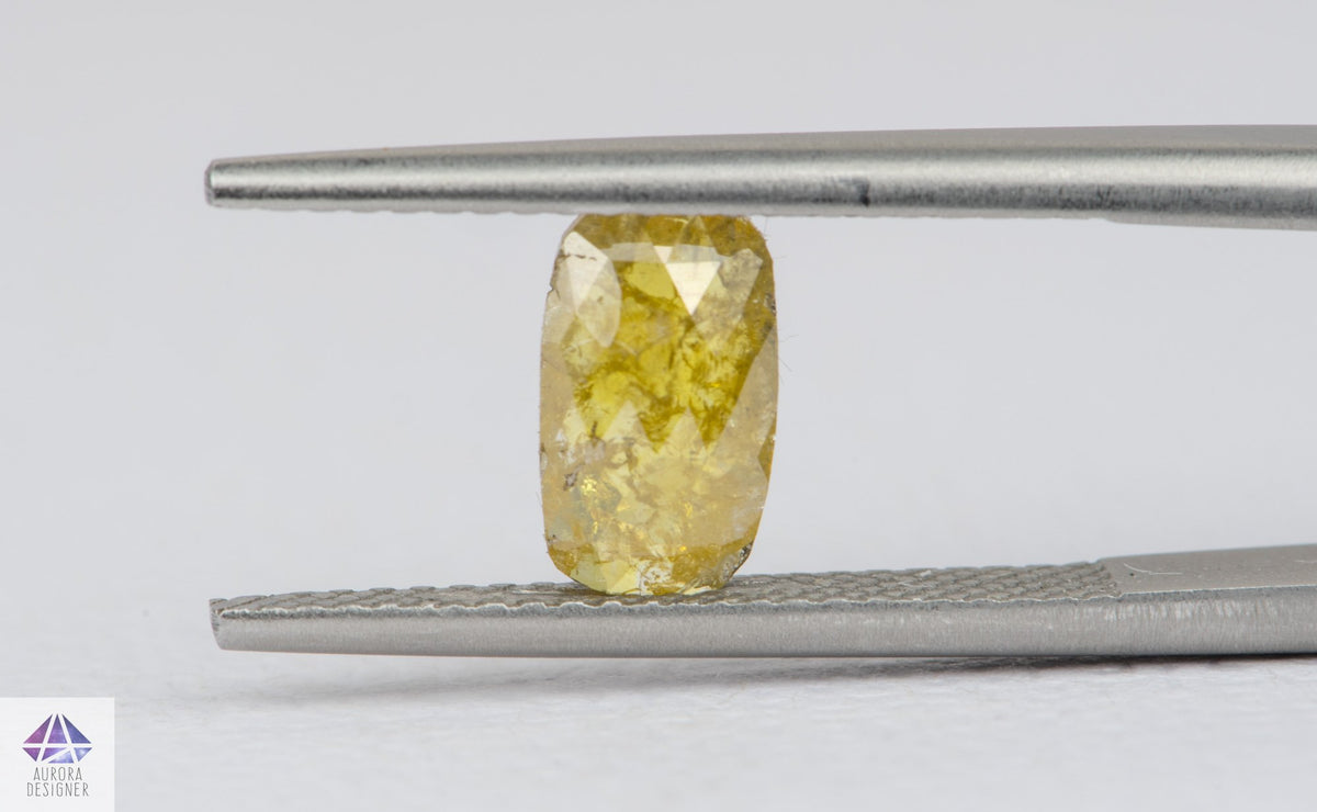 0.95ct Oval Shape Salt and Pepper Rosecut Diamond, 8.4*5.0*2.0mm SPS08