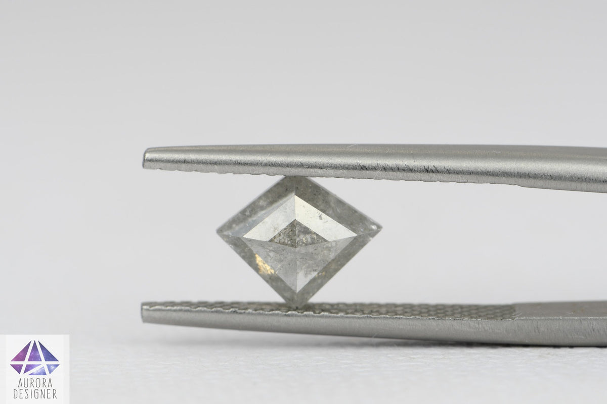 0.97ct Geometric Shape Salt and Pepper Diamond, 8.6*7.2*2.8mm SPG21
